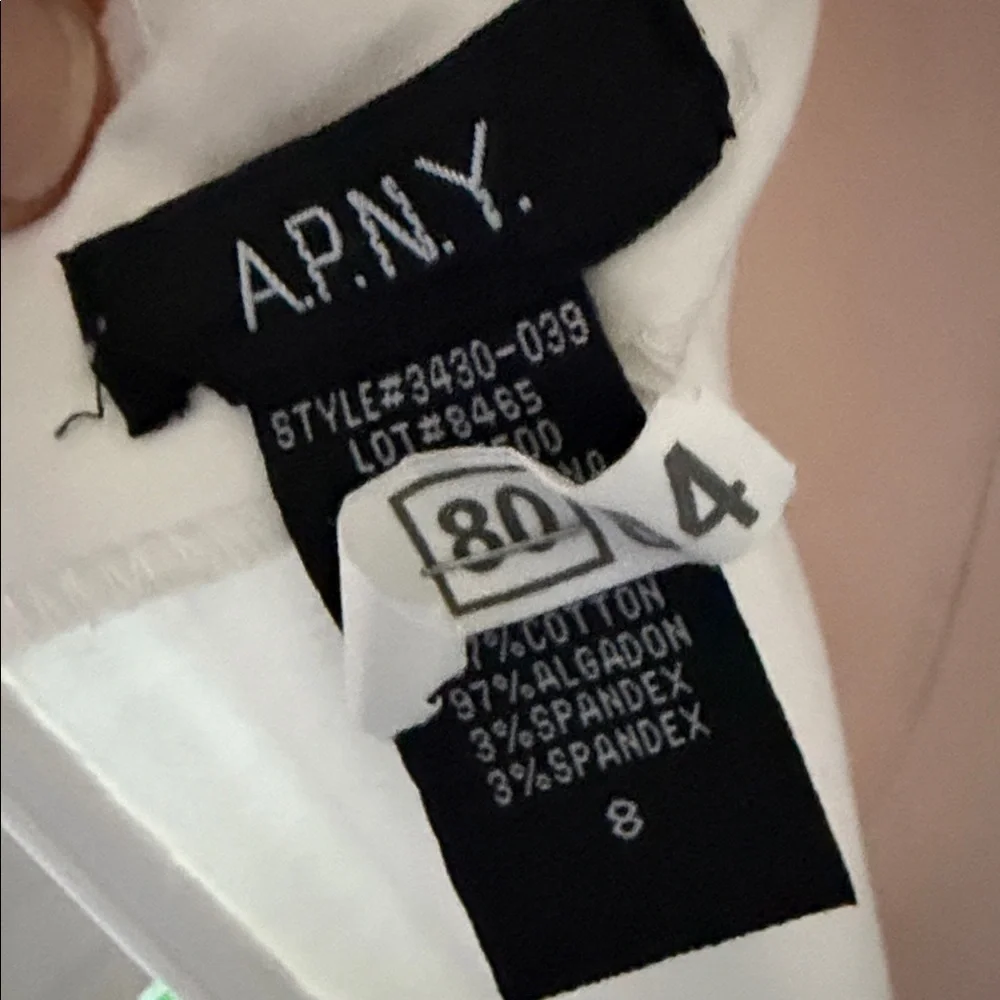 A.P.N.Y. Ivory Dress with Leafy Green Accents - Picture 2 of 3